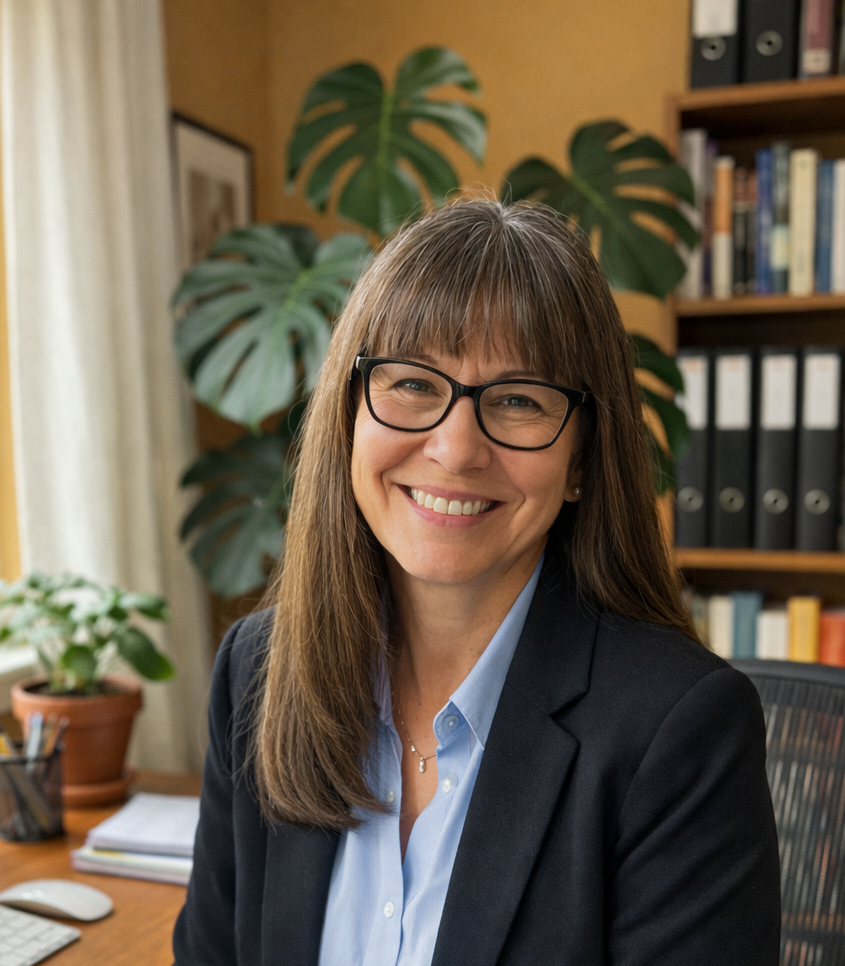 Cindy Alexis at her home office